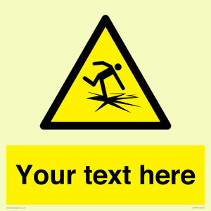 Custom warning thin ice